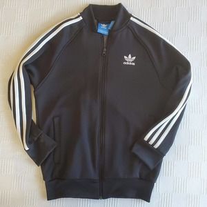 adidas | Women's Superstar Track Jacket Three Stripes Trefoil | Black | Small